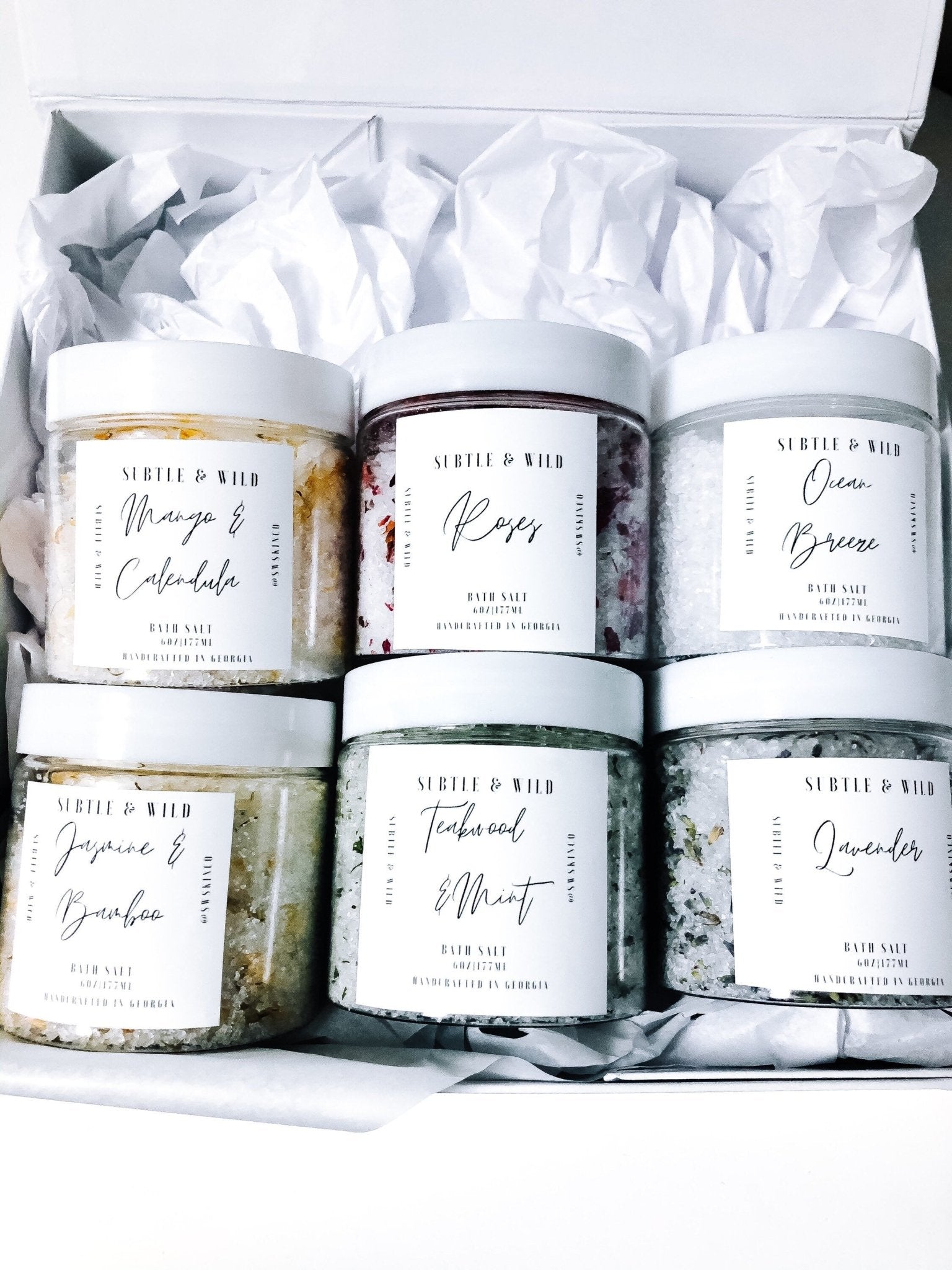 Bath Salt Gift Set| Relaxation Spa Gift Set|Gift Set for Women| Self - care Gift| Best Friend Gift| Gift Set|Mens Gift Set|Spa Gift Basket - Subtle and Wild