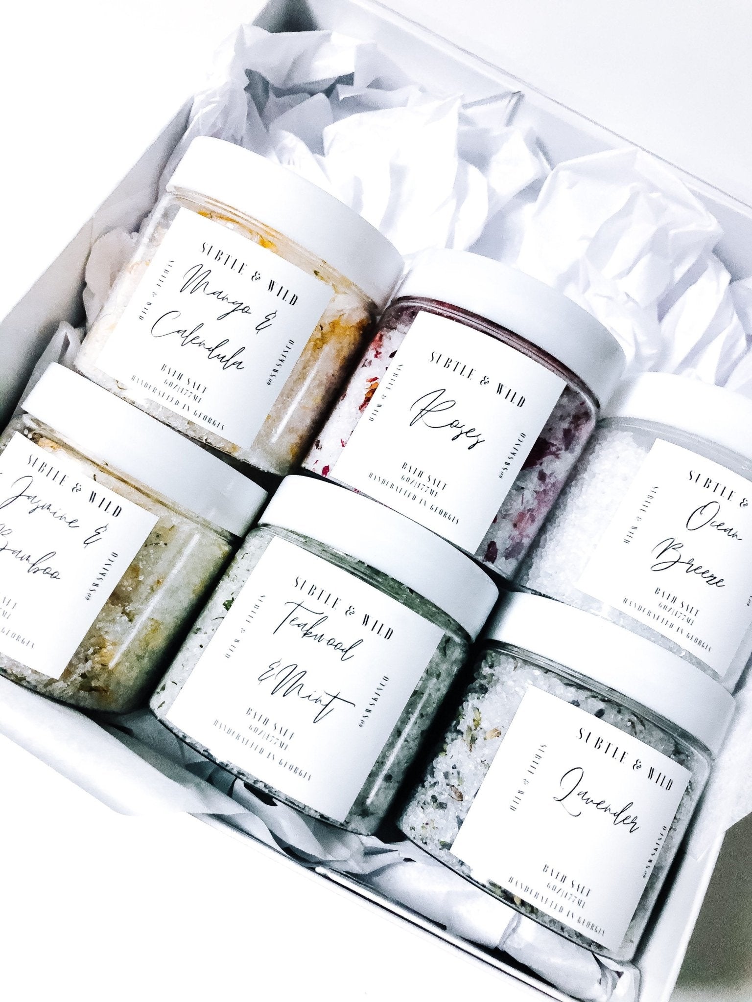 Bath Salt Gift Set|Bath Salts|Bath Salt|Care Package|Gift for Her|Gift Set For Men,|Gift Set|Spa Gift Set|Personalized Gifts|Gift Box - Subtle and Wild