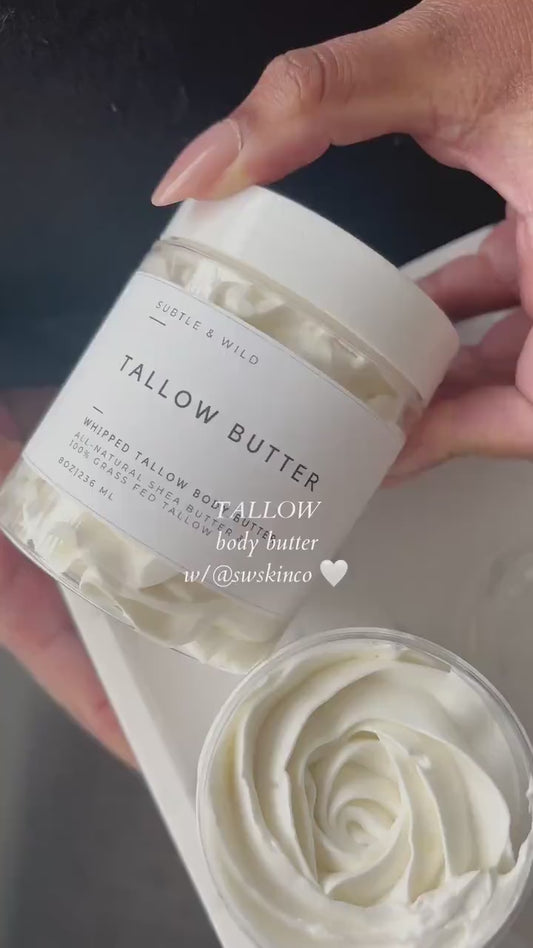 Beef tallow moisturizer with shea butter and sunflower oil
