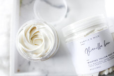 Vanilla Bean Whipped Tallow Butter• Beef Tallow•Beef Suet• Moisturizer Beef Tallow Skincare•Tallow•Skin Tallow, Natural Skincare,Body Butter - Subtle and Wild